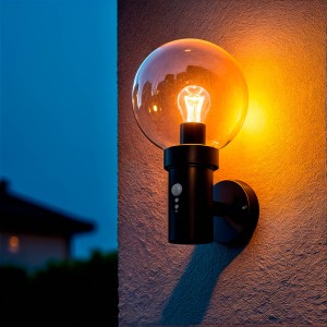 Kinkiet Ścienny Zewnętrzny ze Stali Nierdzewnej z Czujnikiem PIR Optic