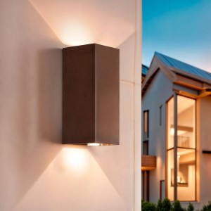 Kinkiet Ścienny LED Zewnętrzny LED 10W z Aluminium Podwójne Oświetlenie Regulacja CCT Oscilum Square