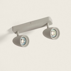 Kinkiet z Aluminium Prostokątny Adrien 2-Pkt