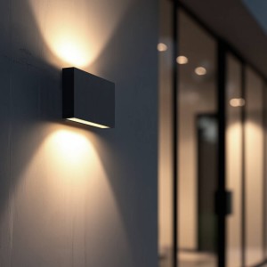 Kinkiet Ścienny LED Zewnętrzny 10W z Aluminium Podwójne Oświetlenie Regulacja CCT Brooky M