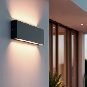 Kinkiet Ścienny LED Zewnętrzny 20W z Aluminium Podwójne Oświetlenie Regulacja CCT Brooky L