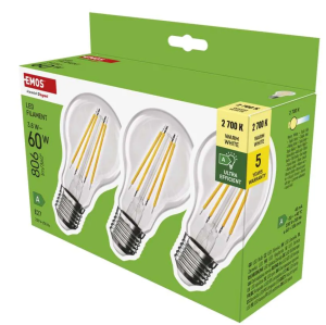 Żarówka LED Filament A60 A CLASS/ E27 / 3,8 W (60 W) / 806 lm / ciepła biel