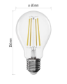 Żarówka LED Filament A60 / E27 / 7,5 W (75 W) / 1 055 lm / ciepła biel / ściemnialna