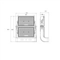 Naświetlacz LED 1250W Arena 140lm/W INVENTRONICS Regulowany 1-10V LEDNIX - 60º - LED Ledkia