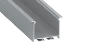 Zestaw TEKKNI HEDE srebrny, klosz mleczny 3 m