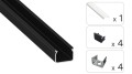 Zestaw TEKKNI HOM czarny, klosz mleczny 2,02 m – profil LED TEKKNI LedLabs – wroled.pl
