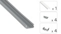 Zestaw TEKKNI ORRE srebrny, klosz mleczny 2,02 m – profil LED TEKKNI LedLabs – wroled.pl