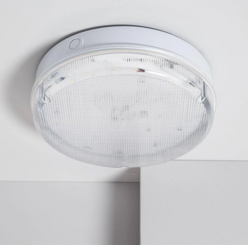 Plafon LED 24W Okrągły Zewnętrzny Ø285 mm 6500K IP65 ze Światłem Awaryjnym Niestałym Hublot Biały