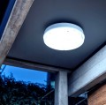 Plafon LED 24W Okrągły Zewnętrzny Ø285 mm 6500K IP65 ze Światłem Awaryjnym Niestałym Hublot Biały