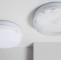 Plafon LED 24W Okrągły Zewnętrzny Ø285 mm 6500K IP65 ze Światłem Awaryjnym Niestałym Hublot Biały