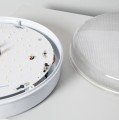 Plafon LED 24W Okrągły Zewnętrzny Ø285 mm 6500K IP65 ze Światłem Awaryjnym Niestałym Hublot Biały