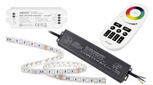 TAŚMA LED RGB 24V 5M WODOODPORNA DO SAUNY | ZASILACZ + STEROWNIK + PILOT