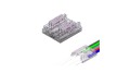 RGB złączka taśma do przewodu, 4 pinowa, PCB 10mm, do COB, max 4A, GEN3