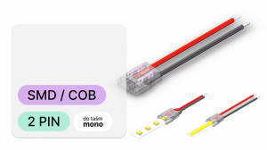 MONO złączka taśma zasilacz 2 pin do SMD/COB max 6A GEN3 do taśmy 8mm lub 10mm