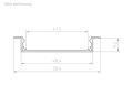 Profil LED - P21-1 Tech Light CZARNY
