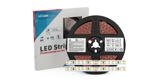 Taśma PRO 5Y 24V 640 LED 2835 SMD 12W 4000K RA90