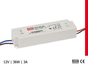 Zasilacz wodoodporny Mean Well LPV-35-12 36W 3A 12V, IP67