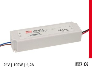 Zasilacz wodoodporny Mean Well LPV-100-24 102W 4,2A 24V, IP67