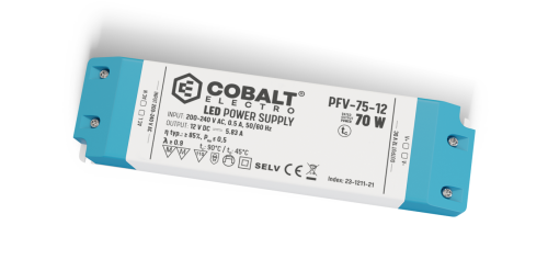 Zasilacz LED CobaltElectro PFV 12V 70W IP20