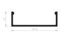 Profil led - nawierzchniowy szeroki P13 Czarny