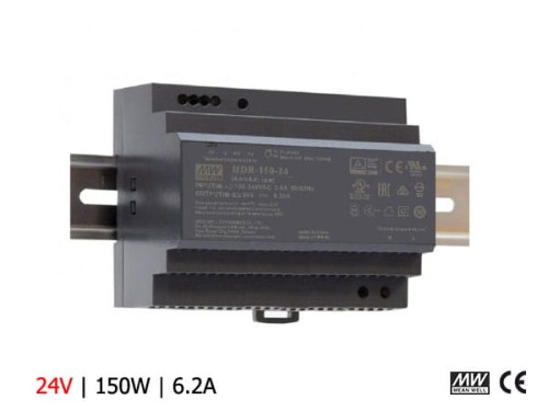 Zasilacz na szynę DIN Mean Well HDR-150-24 24V 6,2A 150W