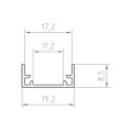 Profil led - wpuszczany wodoodporny P11-1