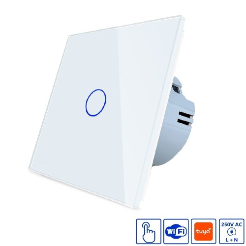 Włącznik dotykowy Tuya WIFI pojedynczy biały zestaw WELAIK ®