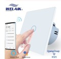 Włącznik dotykowy Tuya WIFI pojedynczy biały zestaw WELAIK ®