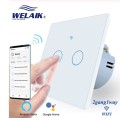Włącznik dotykowy WIFI podwójny biały zestaw WELAIK ®