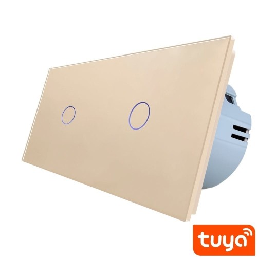 Włącznik dotykowy WIFI Tuya 1+1 IVORY zestaw WELAIK ®