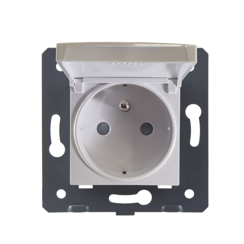 Gniazdo z klapką FR-11 kolor biały