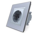 Gniazdo 230v schuko kolor srebrny WELAIK ®