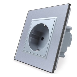 Gniazdo 230v schuko kolor srebrny WELAIK ®