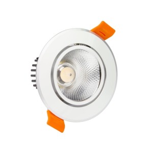 Oczko LED COB Nastawne Okrągłe 3W Srebrne