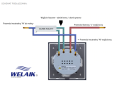 Sterownik do rolet WIFI Tuya panel 45 x 45 mm czarny WELAIK ®