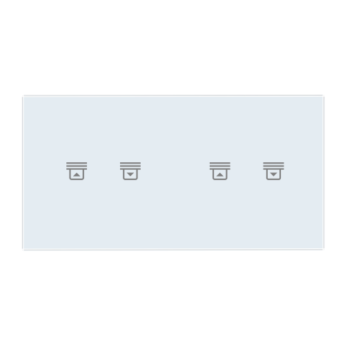 Panel szklany do dwóch rolet biały piktogram WELAIK ®