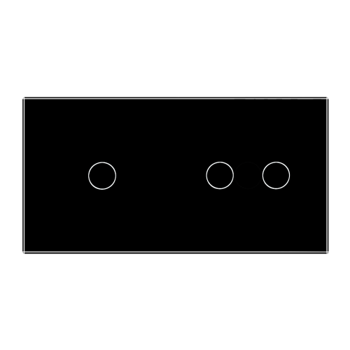 Panel szklany 1+2 czarny WELAIK ®