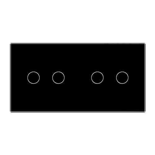 Panel szklany 2+2 czarny WELAIK ®
