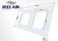 Ramka 2 do gniazdek modułów czarna WELAIK ®