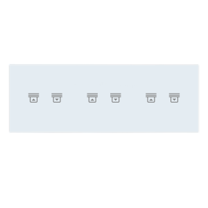 Panel szklany do trzech rolet biały piktogramy WELAIK ®