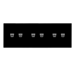 Panel szklany do trzech rolet czarny piktogramy WELAIK ®