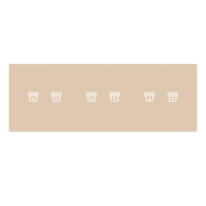 Panel szklany do trzech rolet ivory piktogramy WELAIK ®