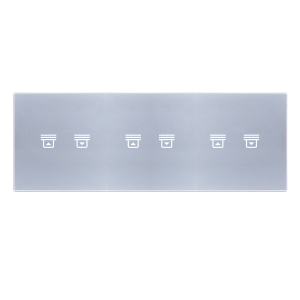 Panel szklany do trzech rolet srebrny piktogramy WELAIK ®