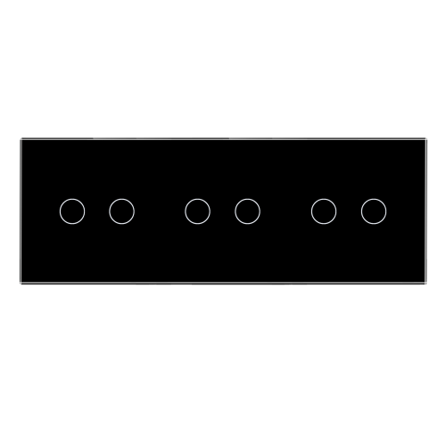Panel szklany 2+2+2 czarny WELAIK ®
