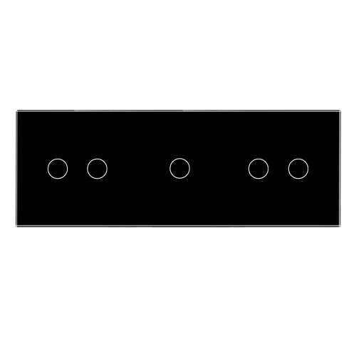 Panel szklany 2+1+2 czarny WELAIK ®