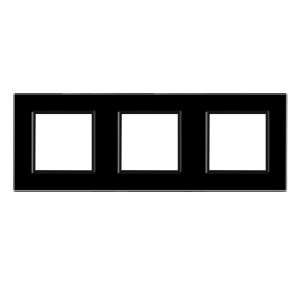 Ramka 3 do gniazdek modułów czarna WELAIK ®