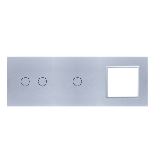 Panel szklany 2+1+G srebrny WELAIK ®