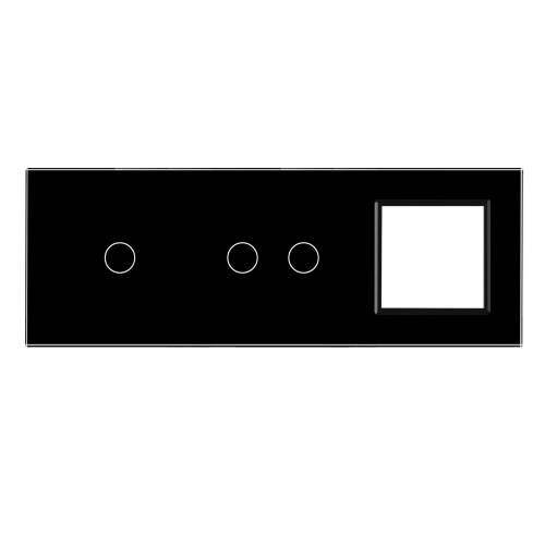 Panel szklany 1+2+G czarny WELAIK ®