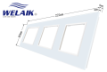 Panel szklany 2+2+G biały WELAIK ®