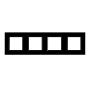 Ramka 4 do gniazd i modułów czarna WELAIK ®